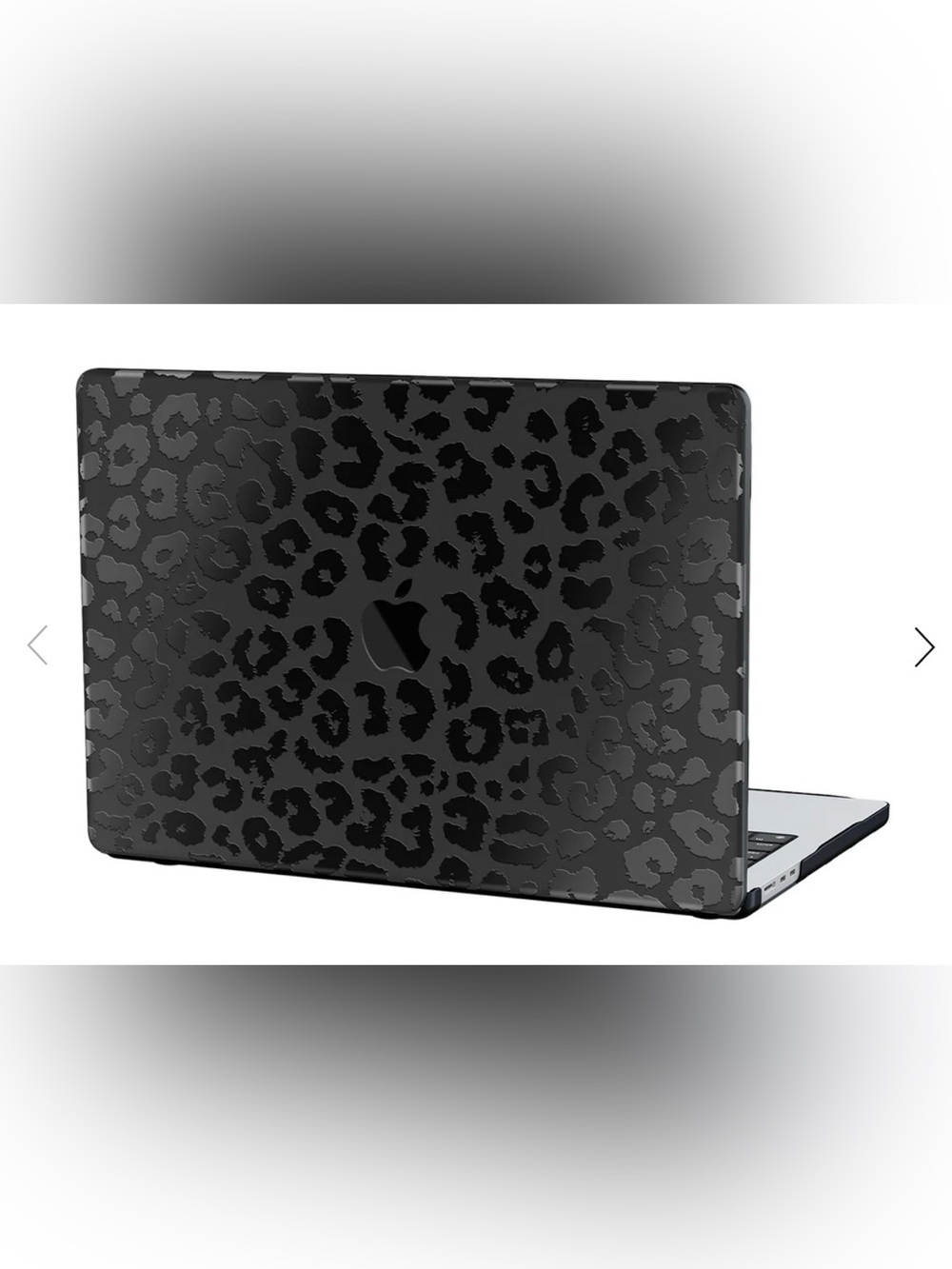 Velvet Caviar Black Leopard Print Laptop Case